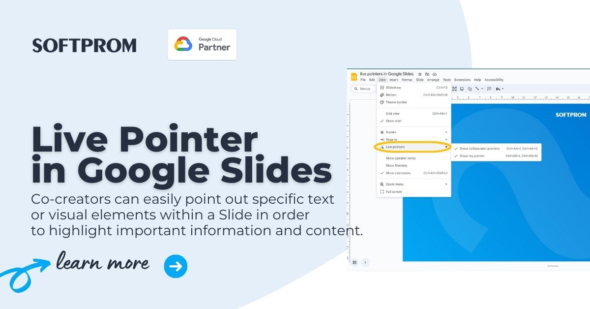 Live pointers in Google Slides